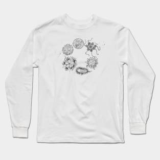 Human viruses and microbes Long Sleeve T-Shirt